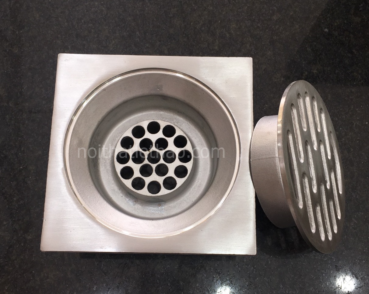 Phễu Thoát Sàn  V12C inox 304 Đúc Cao Cấp
