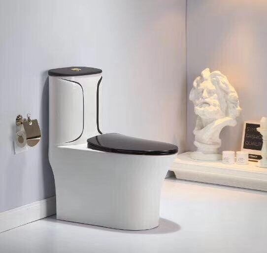 Bồn Cầu Liền Khối ARIGATO AG 010 Vân Đen Chính Hãng