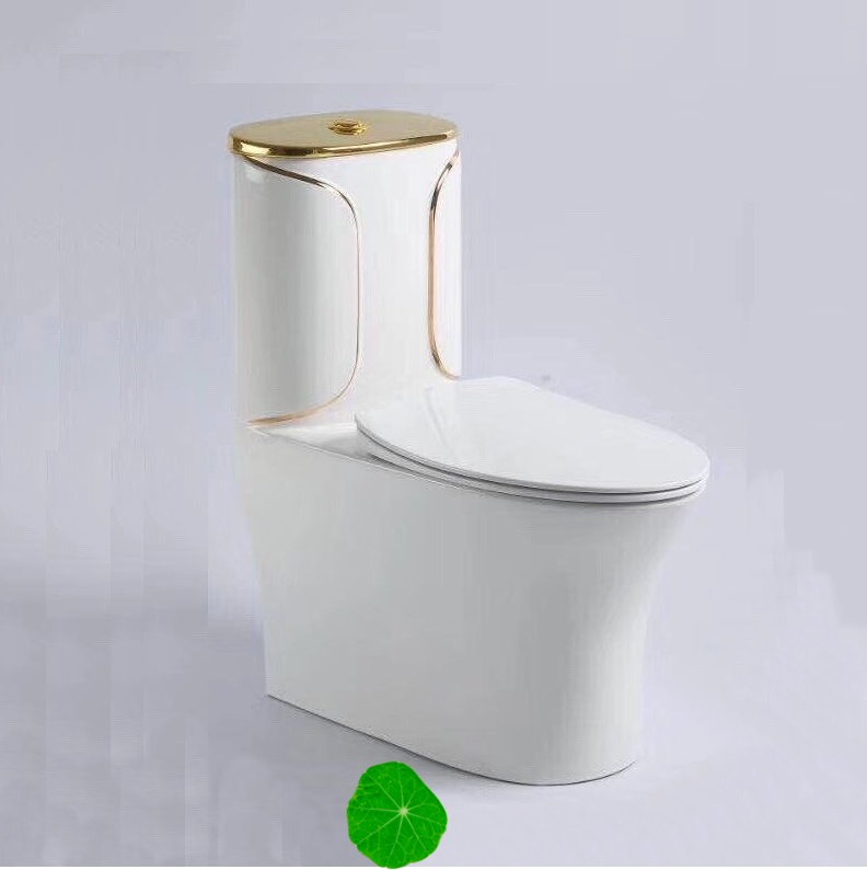 Bồn Cầu Liền Khối Arigato AG 011 Trắng Vàng Chính Hãng