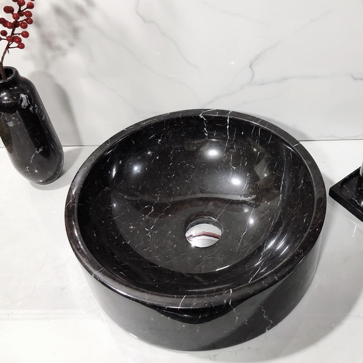 Chậu Lavabo Đá Đen Đặt Bàn D012