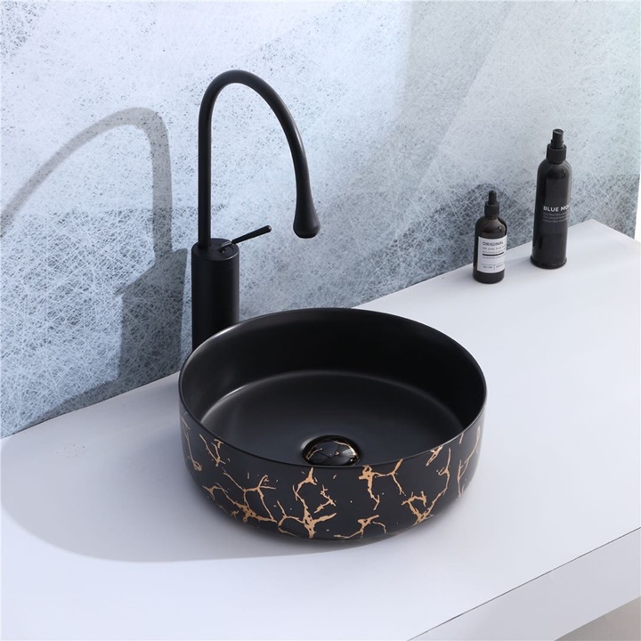 Chậu Lavabo Đặt Bàn Đen P02