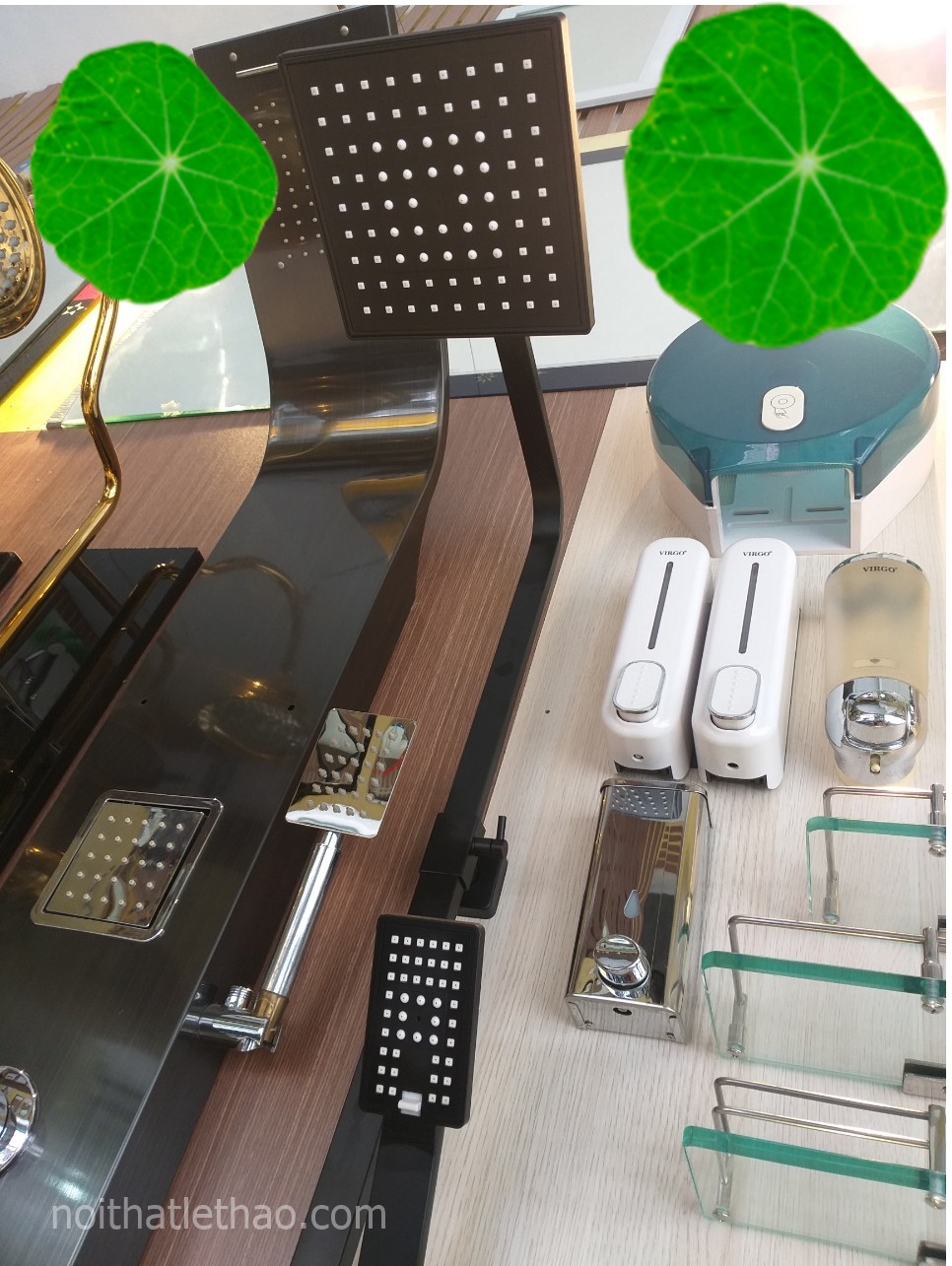 Vòi Sen Nóng Lạnh Vuông Đen Inox S11
