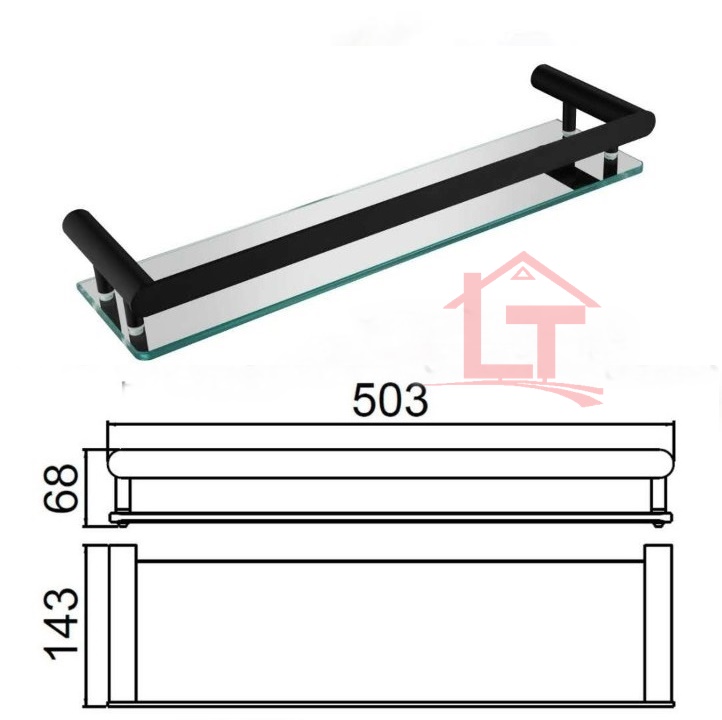 Kệ Xà Bong H002 Inox Tĩnh Điện Đen