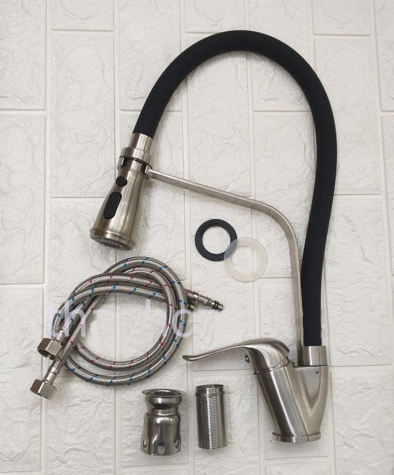 Vòi Rửa Chén Nóng Lạnh Inox Rút Letah LT 014