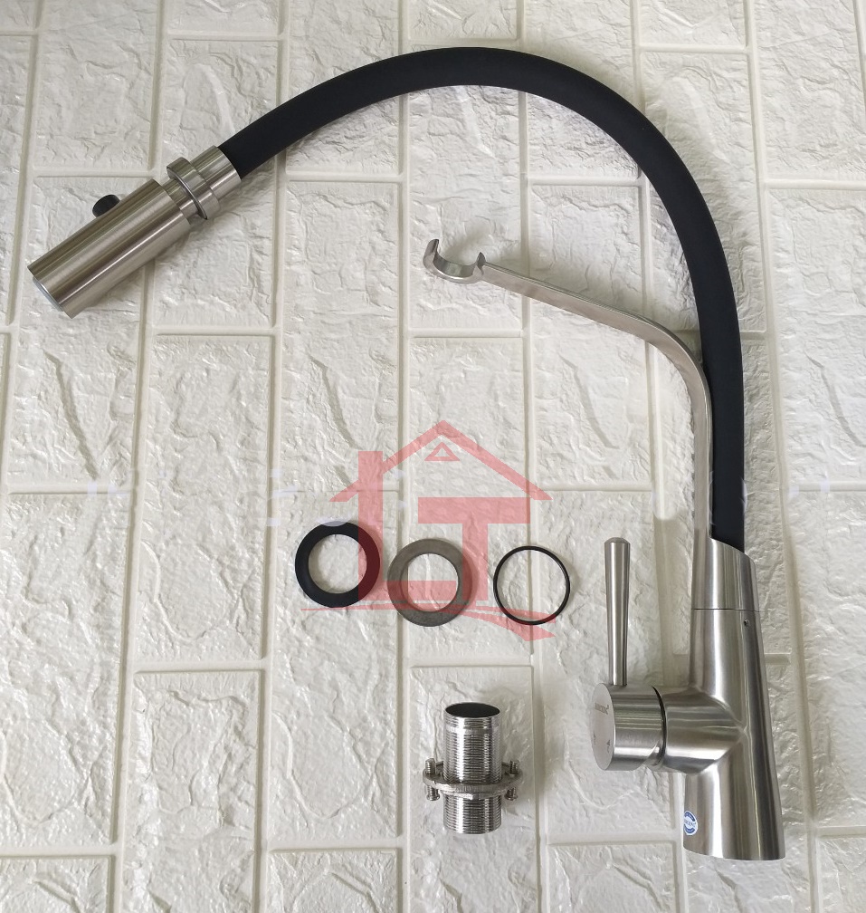 Vòi Rửa Chén Nóng Lạnh Inox Rút Letah LT 014