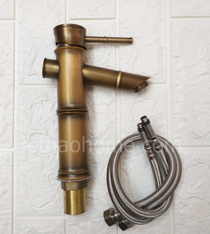 Vòi Lavabo Nóng Lạnh Hocrking Hk 080 Đồng Giả Cổ