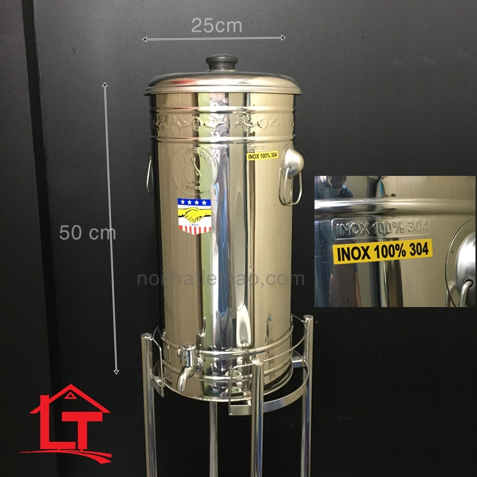 Bình Lọc Nước 25 Lít Inox Chuẩn 304