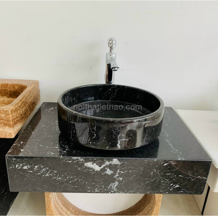 Bộ Lavabo Bàn Đá Tự Nhiên Treo Tường BD013 Cao Cấp