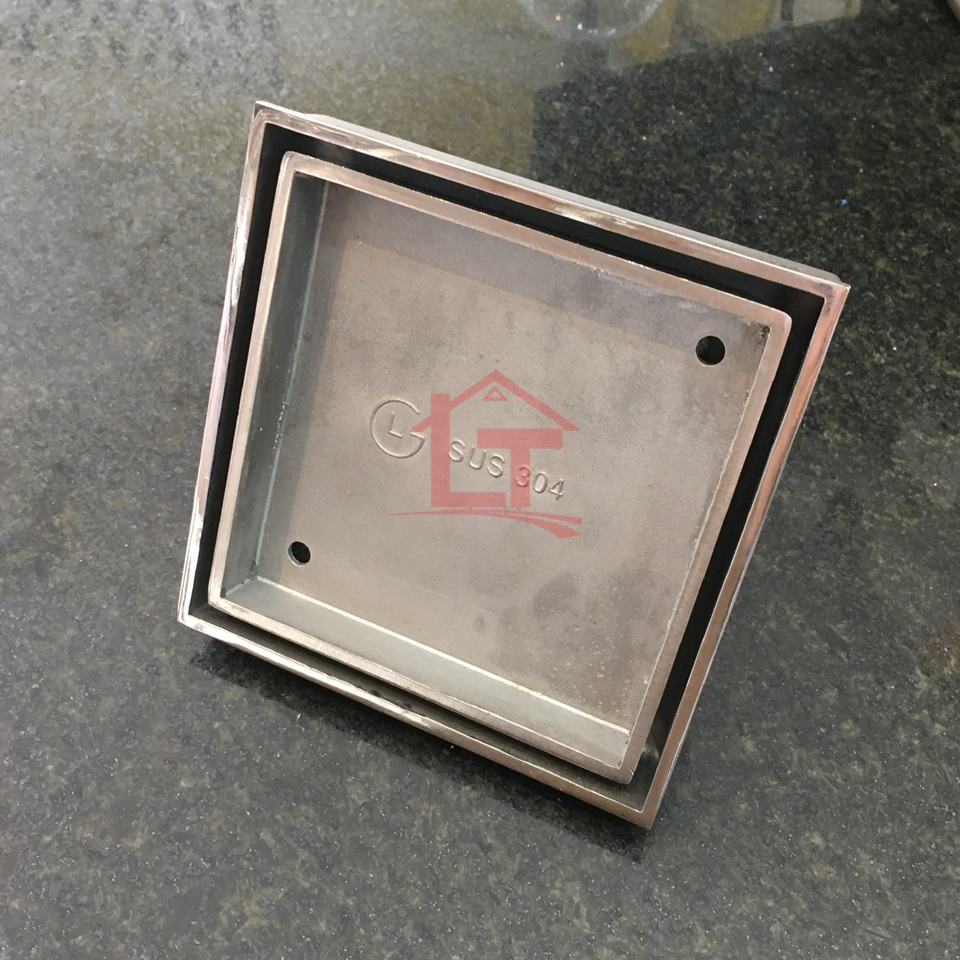 Phễu Thoát Sàn Âm Mặt Gạch Inox Đúc 304 V12E