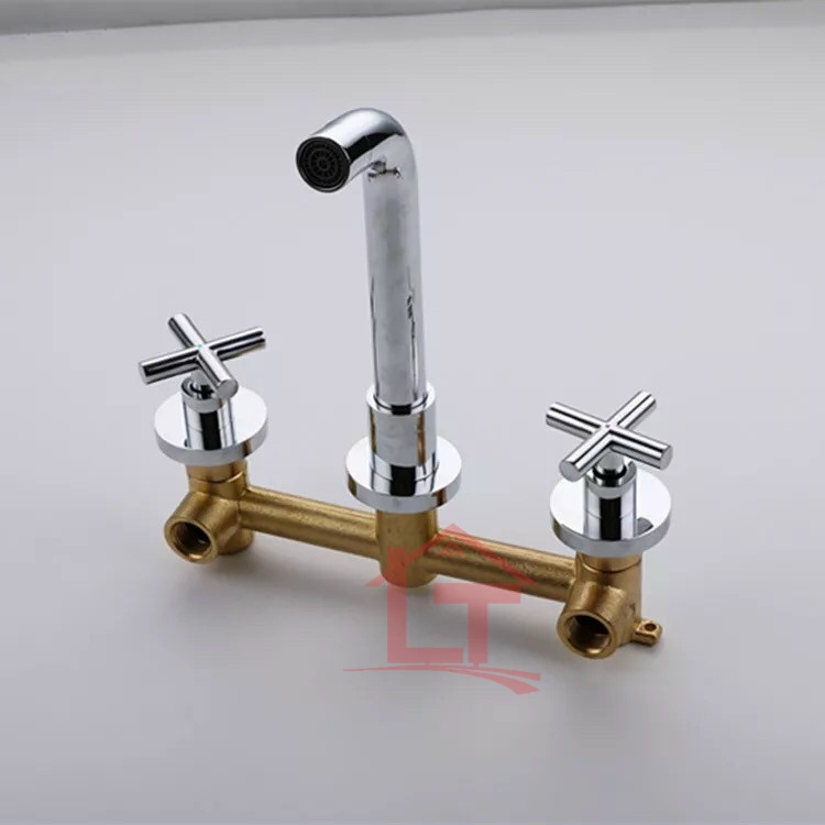 Vòi Lavabo Nóng Lạnh Âm Tường HK22 Cao Cấp