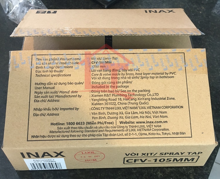 Vòi Xịt Vệ Sinh Inax 105MM Chính Hãng