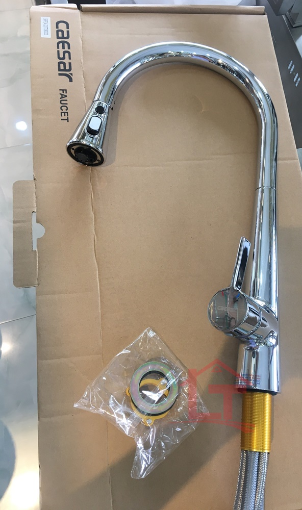 Vòi Rửa Chén Nóng Lạnh Rút Dây Caesar K905C Chính Hãng