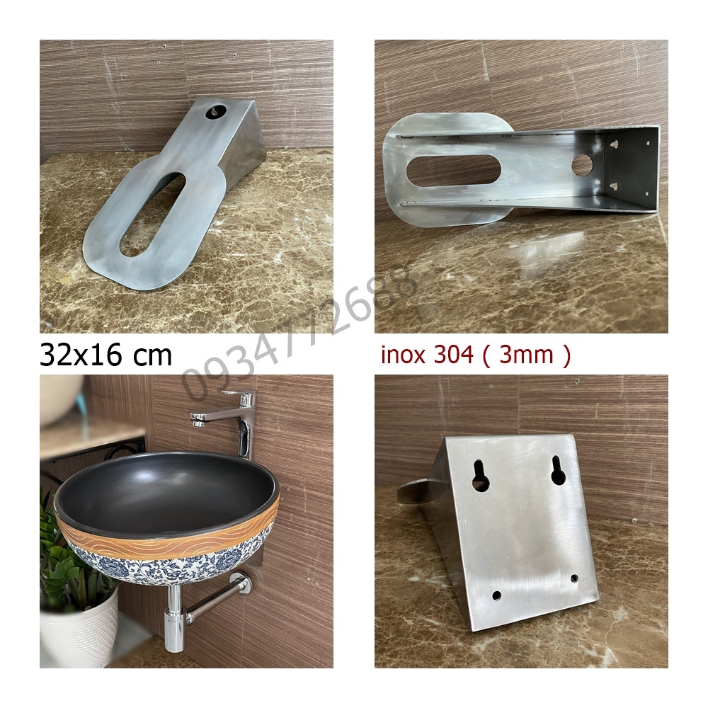 Kệ Treo Chậu Lavabo Inox 304 KT320 Cao Cấp